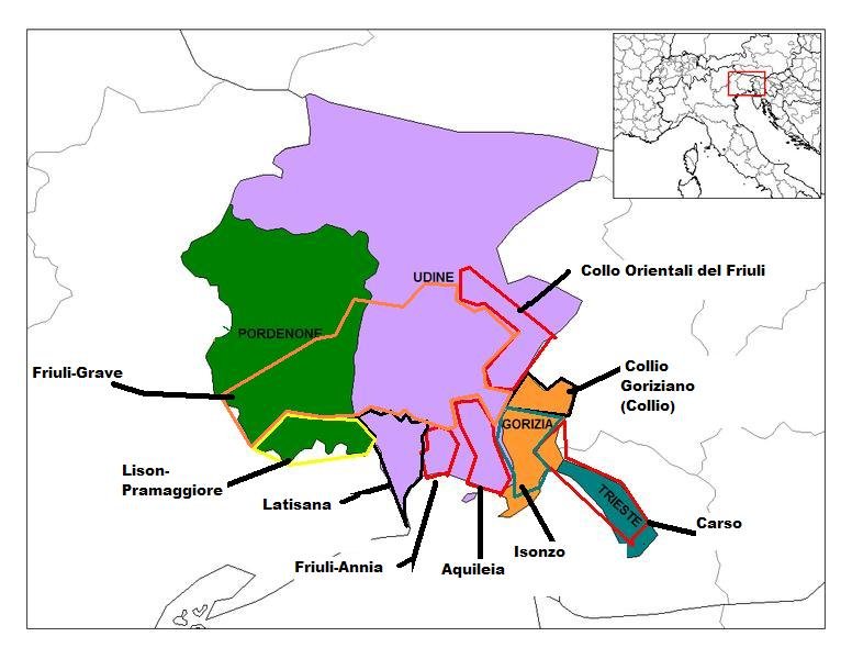 Vineyards in Friuli-Venezia Giulia